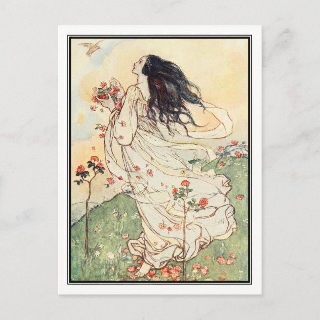 A Birthday by Florence Harrison Postcard (Front)