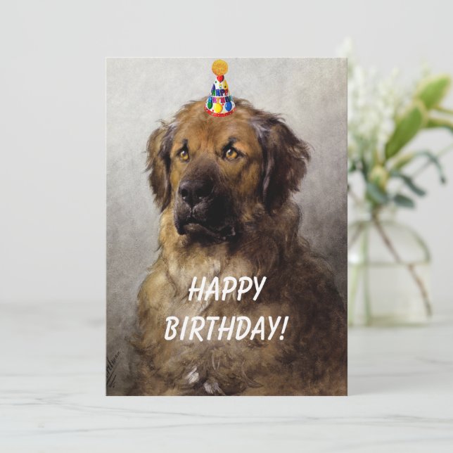 A Birthday Card feat. Otto Eerelman's Leonberger (Standing Front)