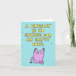 A birthday card from the cat, customizable message