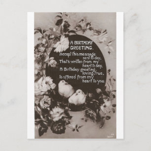 A Birthday Greeting Doves Postcard