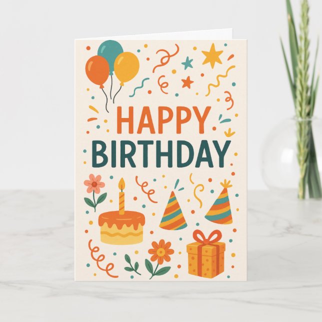 A birthday greetings card (Front)