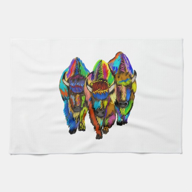 A Bison Trio Kitchen Towel (Horizontal)