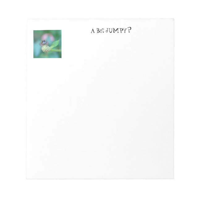 A Bit Jumpy?! Notepad (Front)