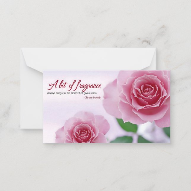 "A bit of fragrance" Inspirational Quote Card (Front)