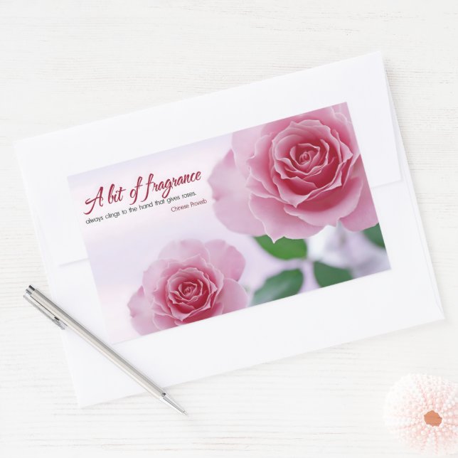 "A bit of fragrance" Inspirational Quote Sticker (Envelope)