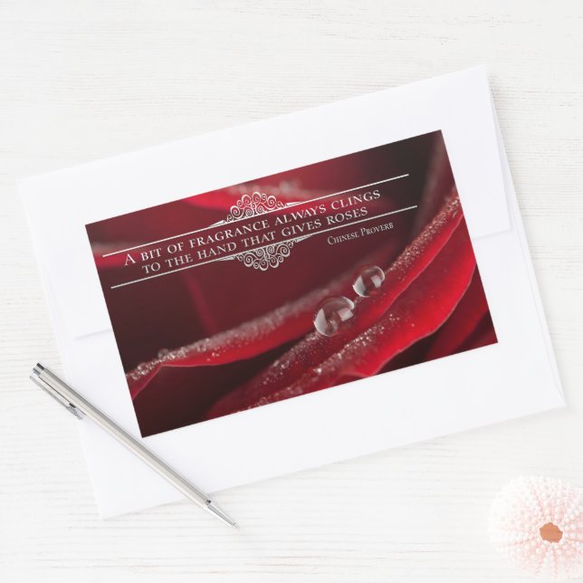 "A bit of fragrance" Inspirational Quote Sticker (Envelope)