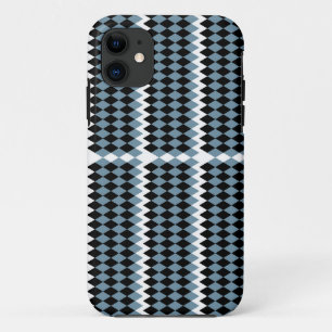 a black and white chequered pattern with a white b iPhone 11 case