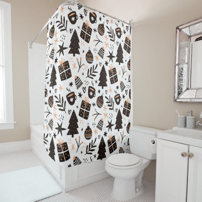 A Black and White Christmas Pattern (In Situ)