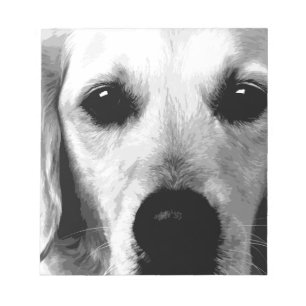 A black and white Golden retriever Notepad
