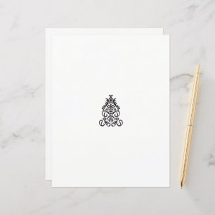 a black and white image of an ornate design