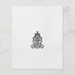 a black and white image of an ornate design flyer