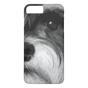 A black and white Miniature Schnauzer iPhone 8 Plus/7 Plus Case