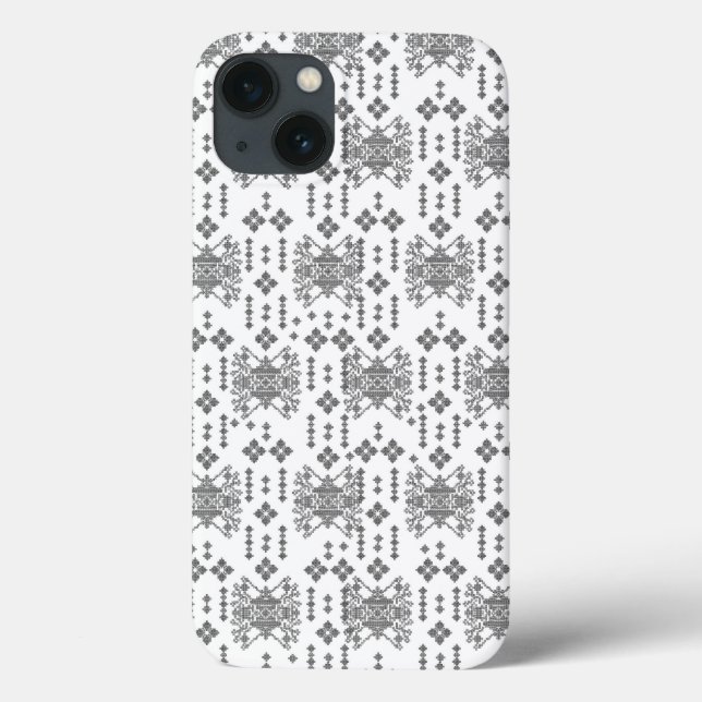 a black and white pattern with a white background Case-Mate iPhone case (Back)