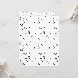 a black and white photo of a flock of birds invitation
