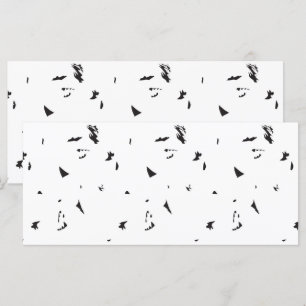 a black and white photo of a flock of birds menu