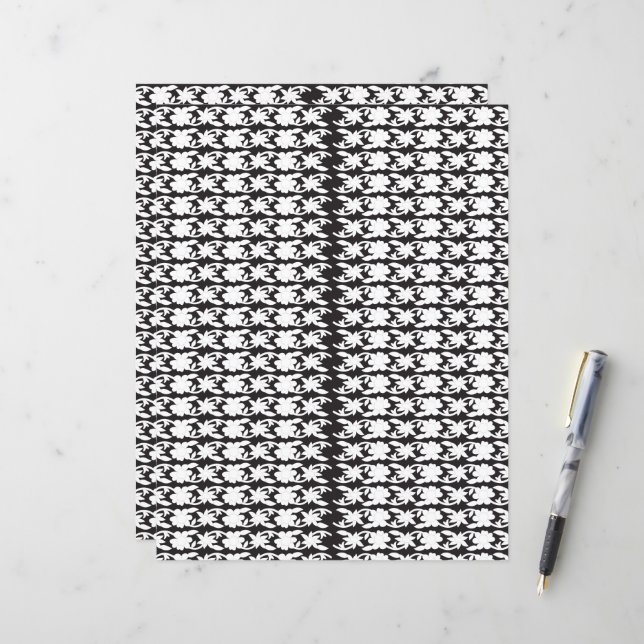 a black and white photo of a pattern (Front/Back In Situ)