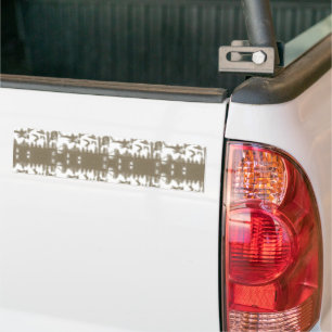a black and white photo of a pattern bumper sticker