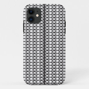a black and white photo of a pattern iPhone 11 case