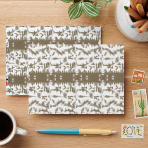 a black and white photo of a pattern envelope