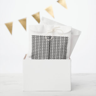 a black and white photo of a pattern favour bag