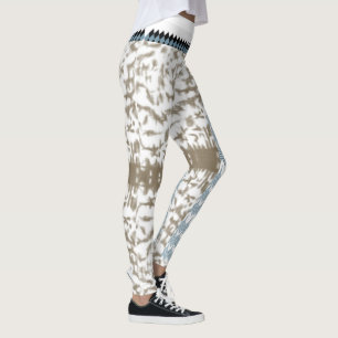 a black and white photo of a pattern leggings