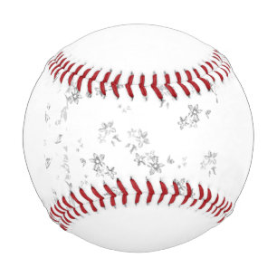 a black and white photo of snow flakes baseball