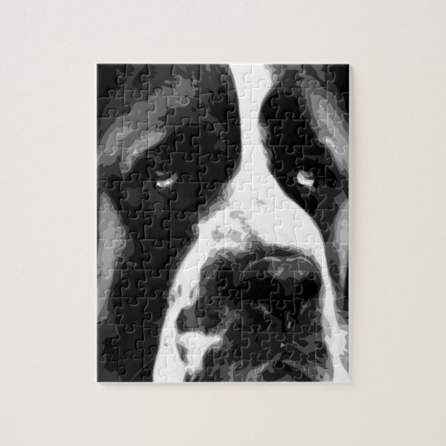 A black and white Saint bernard Jigsaw Puzzle (Vertical)