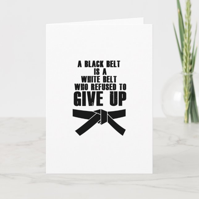 A Black Belt Is A White Belt Karate Tae Kwon Do Holiday Card (Front)
