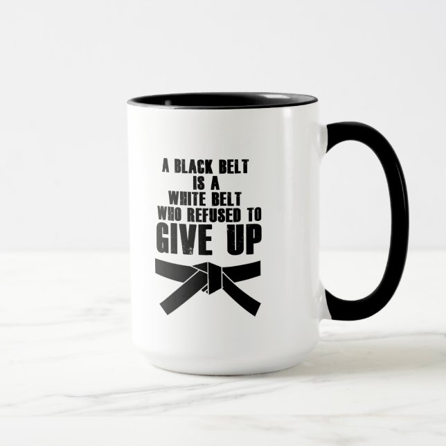 A Black Belt Is A White Belt Karate Tae Kwon Do Mug (Right)