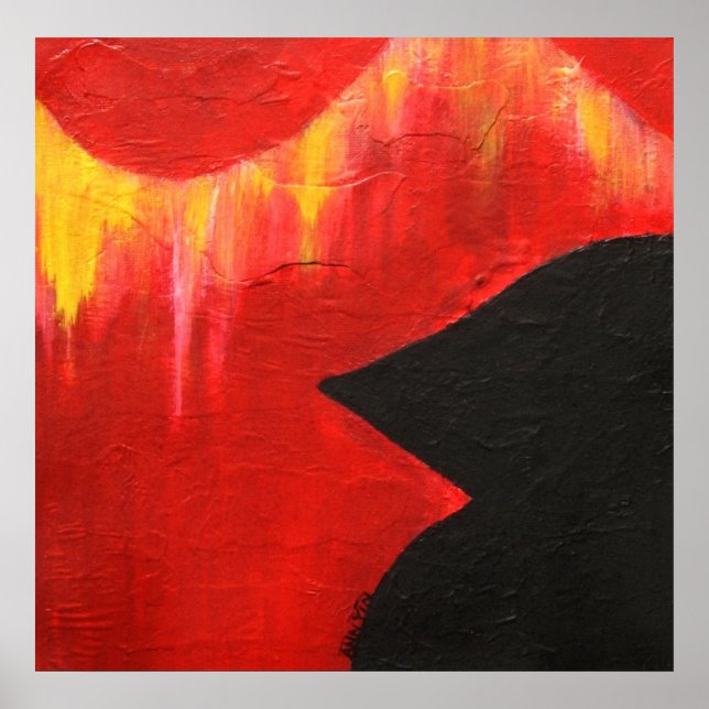 A Black Bird Eats the Old Sky Poster (Front)