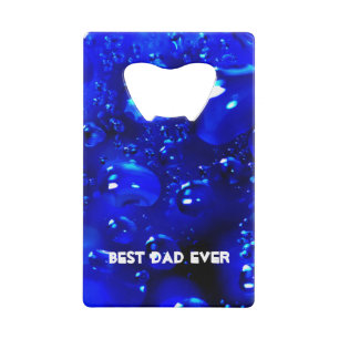 A Black & Blue Meteoric Galaxy of Water Credit Card Bottle Opener
