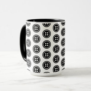 A Black Button Mug