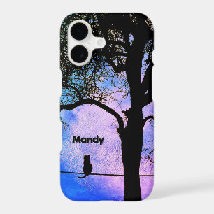 A Black Cat on a Wire Full Moon Name