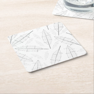 a black frame with a white background with lines square paper coaster