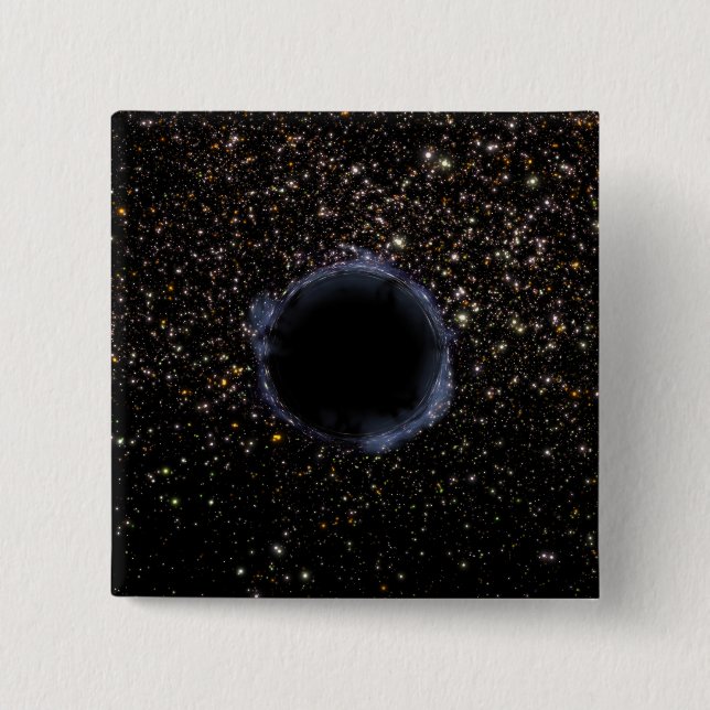 A Black Hole in a Globular Cluster 2 Inch Square Button (Front)