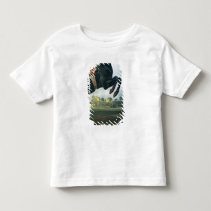 A black horse performing the Courbette Toddler T-shirt