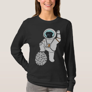 A Black Labrador Dog In A Astronaut Suit Womens T-Shirt