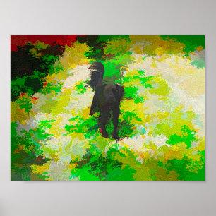 A Black Mutt Named Smokey Colour Variations Art Poster