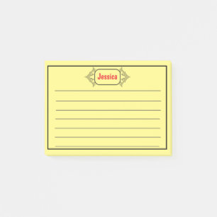 A Black Ornate Patterned Title Graphic Post-it Notes