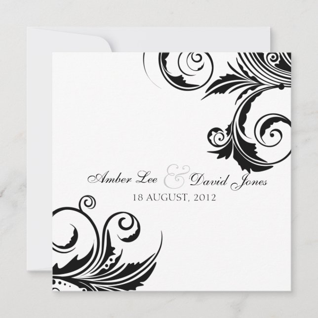 A Black Tie Event- Wedding Invitation (Front)