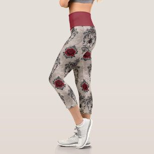 A Black Widow Series Design #26 Capri Leggings