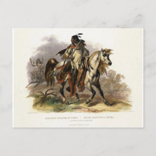 A Blackfoot Indian on Horseback, plate 19 from Vol Postcard