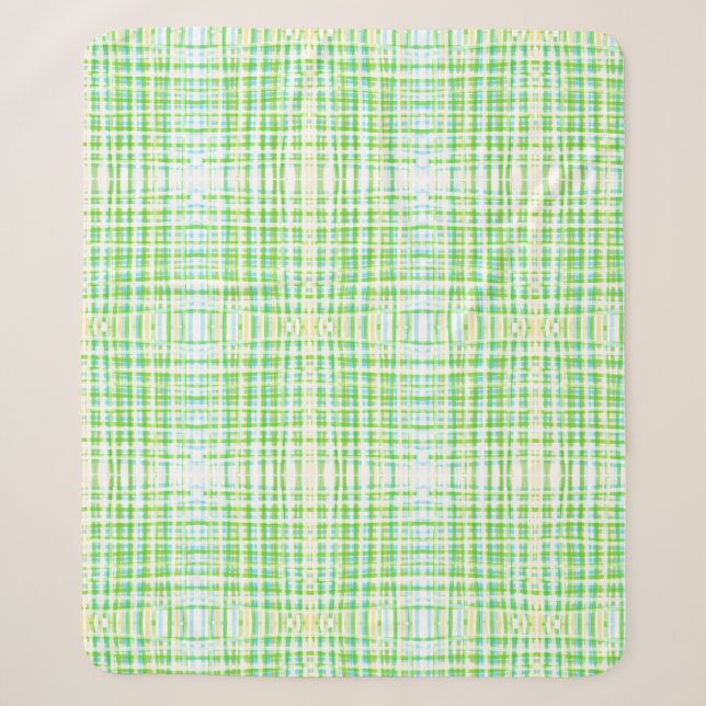 A Blanket With A Blue and Green Plaid (Front)