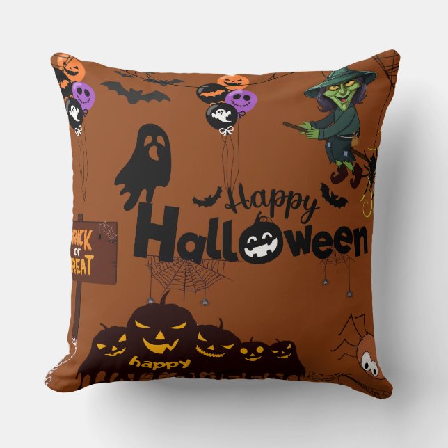 A Blend of Darkness and Fun Throw Pillow (Front)