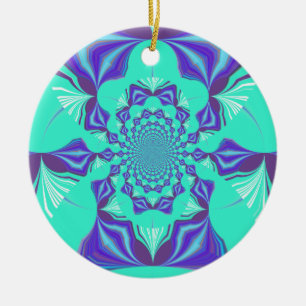 A Blend of Kaleidoscope and Mandala Art! Ceramic Ornament