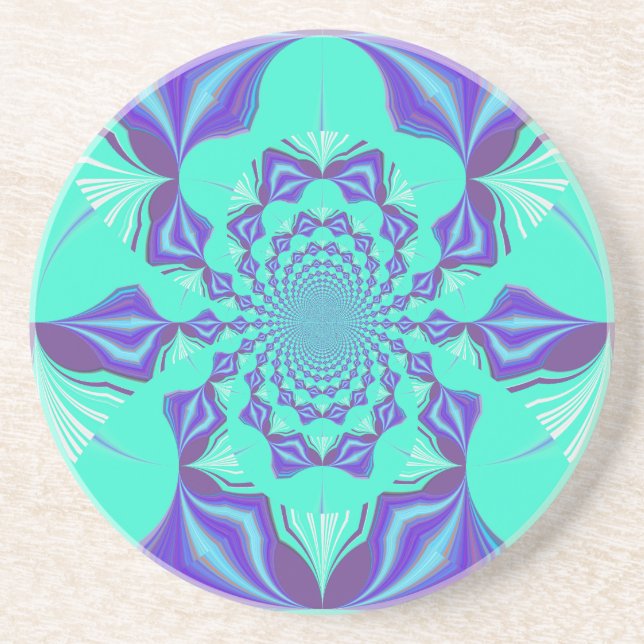 A Blend of Kaleidoscope and Mandala Art! Coaster (Front)