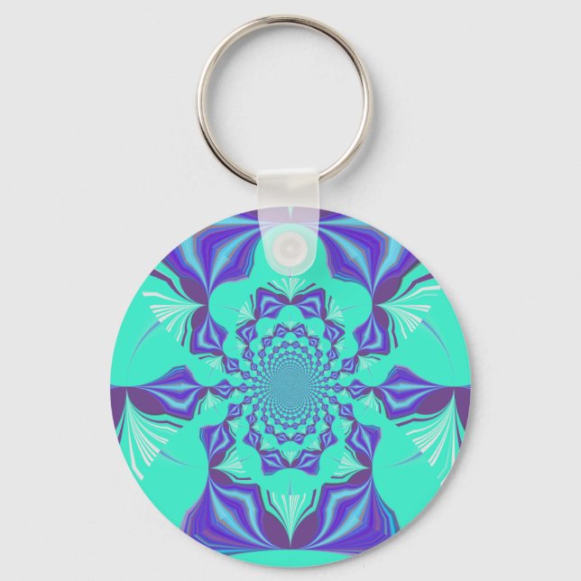 A Blend of Kaleidoscope and Mandala Art! Keychain (Front)