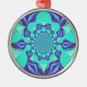 A Blend of Kaleidoscope and Mandala Art! Metal Ornament