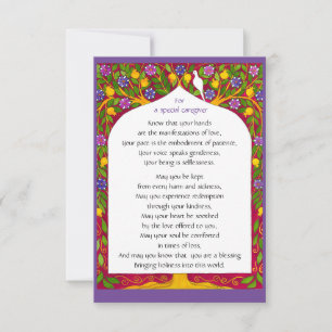 A blessing for Caregivers/ flat card