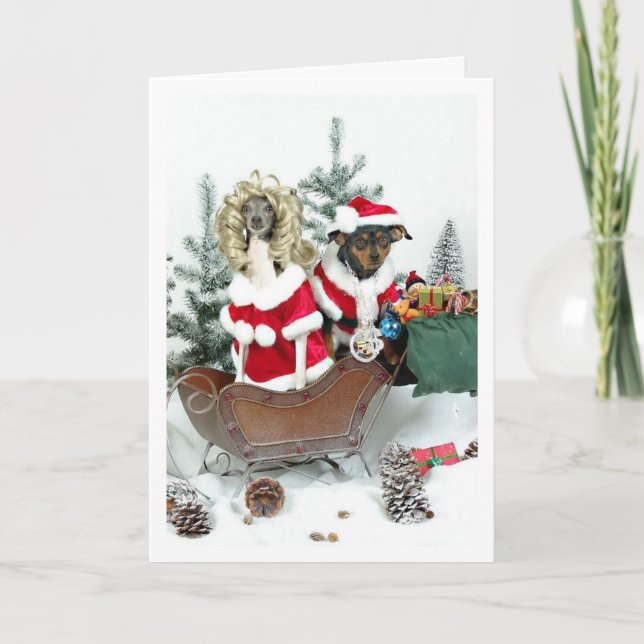 A Blingy Christmas Holiday Card (Front)